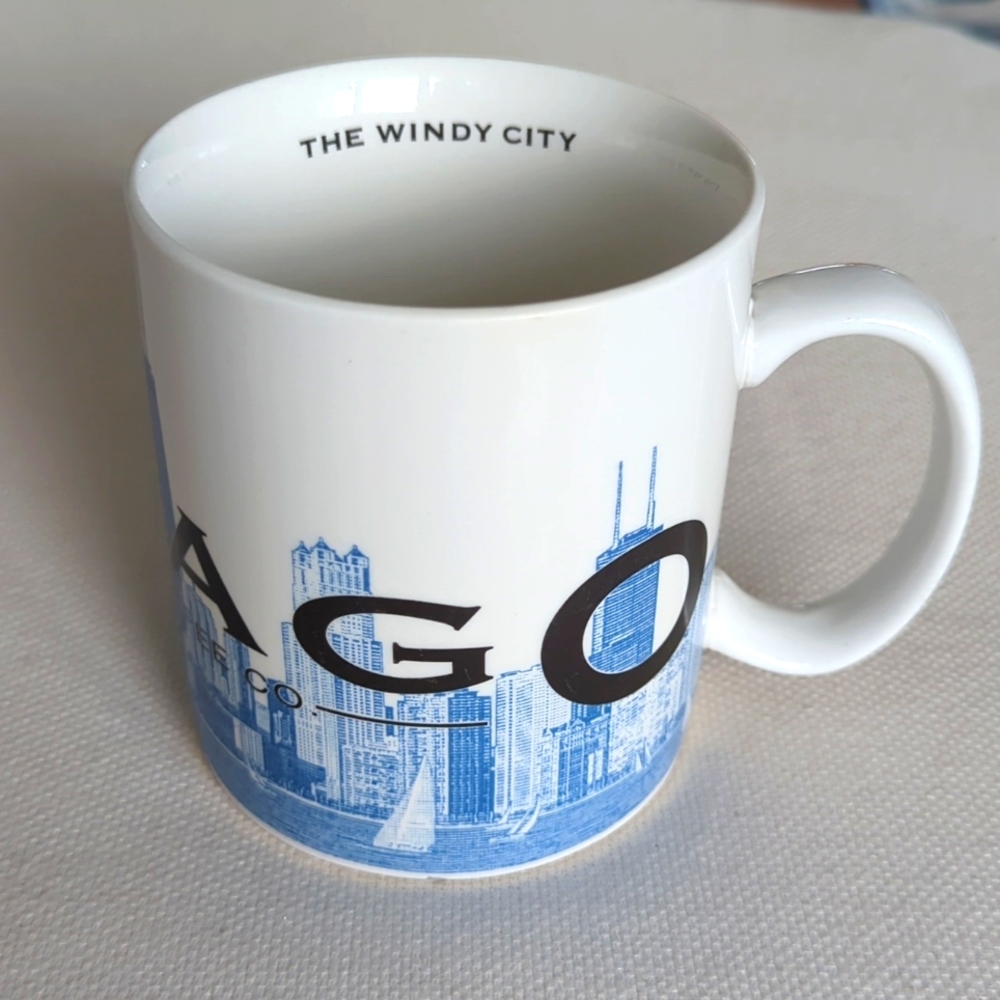 Vintage STARBUCKS Chicago Ceramic Mug 2002 Skyline Series coffee cup